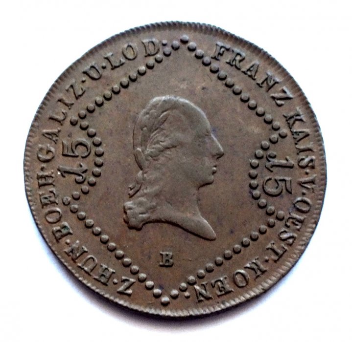 František II., 15 Krejcar 1807 B, Kremnica, Velká Měděná Mince | Aukro